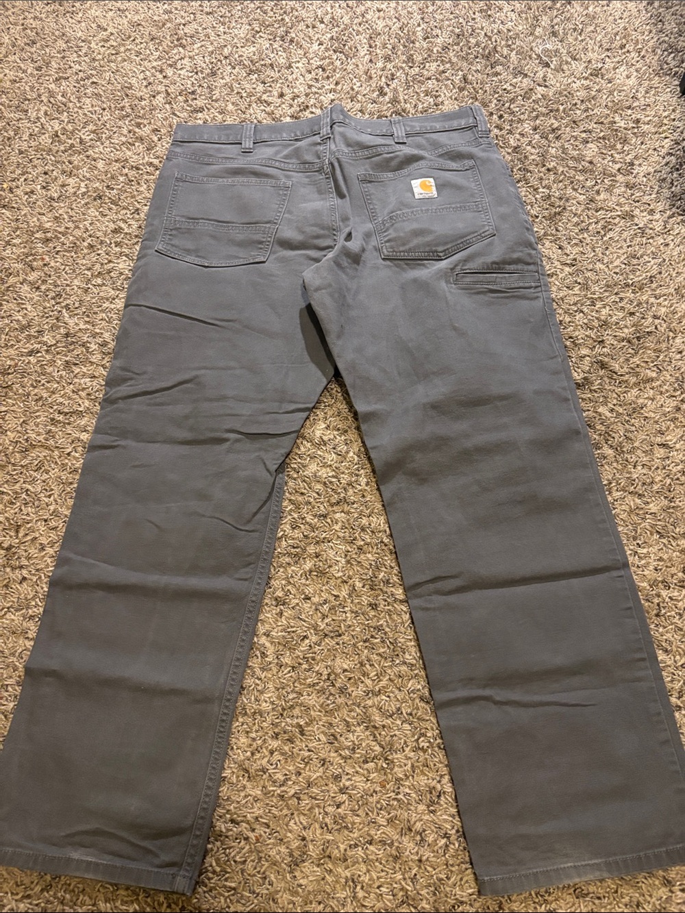 Carhartt Men’s Gray Relaxed Fit Work Jeans